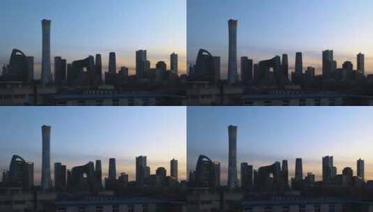 北京国贸中国尊夜景高清在线视频素材下载