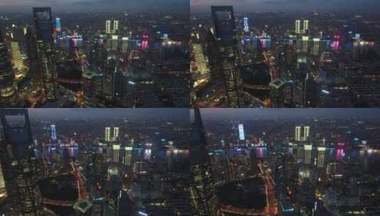 航拍上海城市空镜高清在线视频素材下载