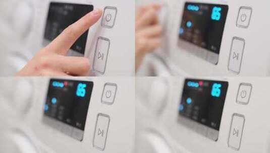 设置洗衣机的程序面板高清在线视频素材下载