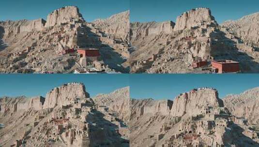 西藏旅游风光古格王朝遗址近景高清在线视频素材下载