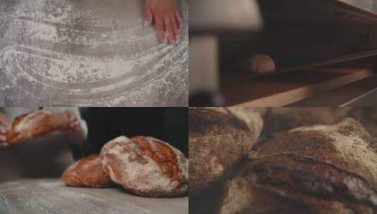 面包面包制作面包特写高清在线视频素材下载