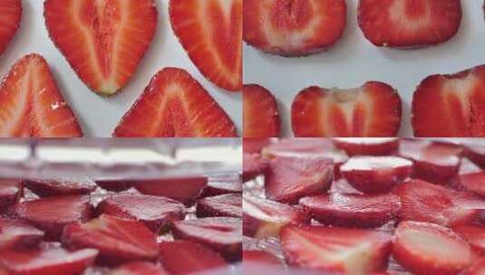 新鲜草莓水果美食高清在线视频素材下载