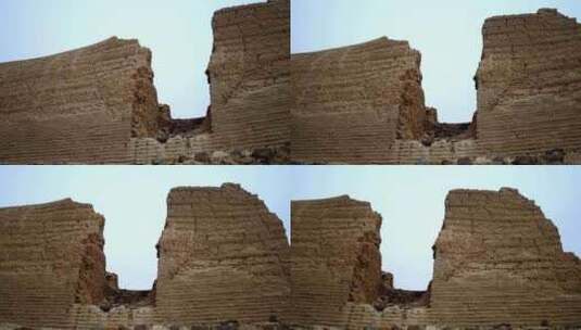 新疆石头城古城遗址历史传统文化高清在线视频素材下载