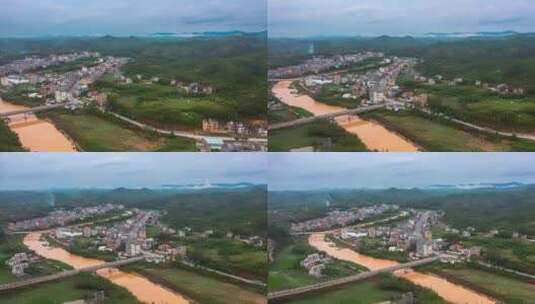 河源市紫金县九和镇雨后延时拍摄高清在线视频素材下载