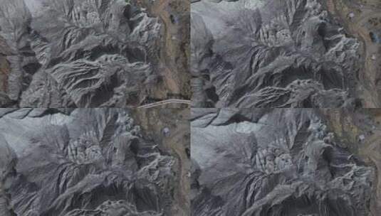 四川甘孜州墨石公园网红异域星球高空航拍高清在线视频素材下载