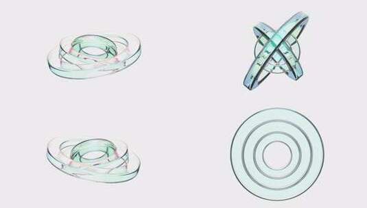 3D全息圆无限旋转高清在线视频素材下载