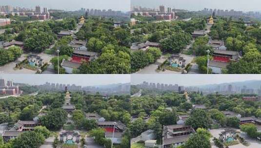 重庆华岩旅游风景区华岩寺航拍高清在线视频素材下载