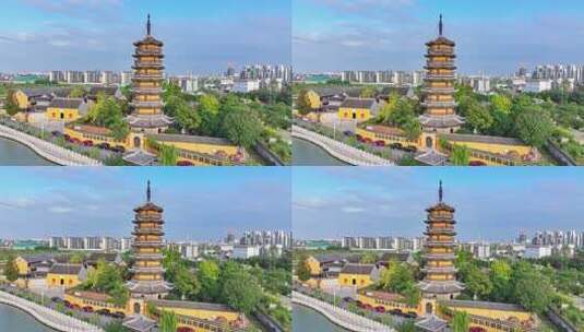 扬州 文峰寺 文峰塔高清在线视频素材下载