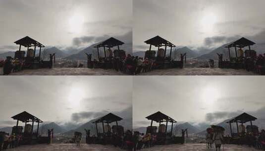 山间传统仪式表演场景高清在线视频素材下载