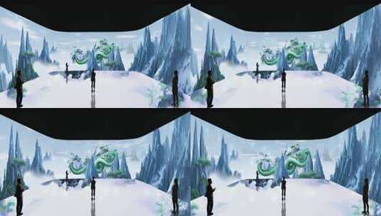 山海经-巴蛇沉浸式空间效果高清在线视频素材下载