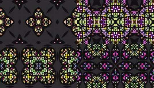 5 4K彩色花窗波点创意背景高清在线视频素材下载