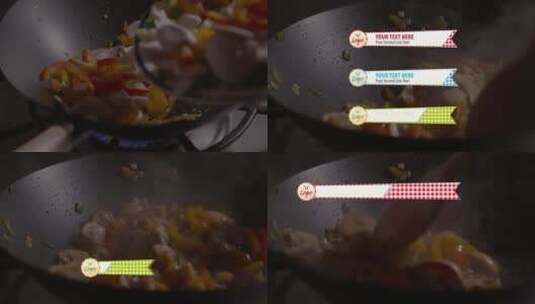 简约烹饪视频标题字幕条食品广告促销活动AE模板高清AE视频素材下载