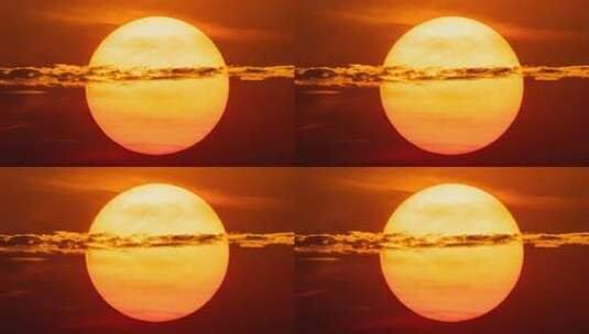 日出日落朝霞晚霞黄昏夕阳金色太阳特写高清在线视频素材下载