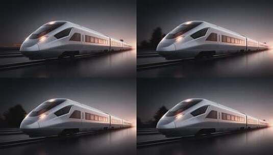 高速列车飞驰而过未来交通运输的缩影高清在线视频素材下载