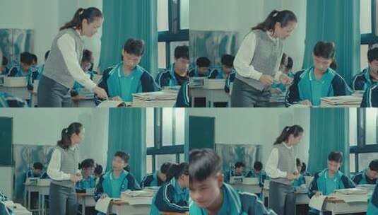 教师教室指导学生学习高清在线视频素材下载