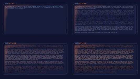 具有扫描效果的大型文本数组解码窗口高清在线视频素材下载