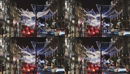 张灯结彩的街道高清在线视频素材下载