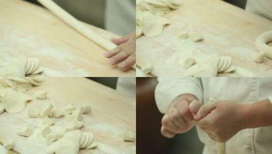 过年厨师包饺子高清在线视频素材下载