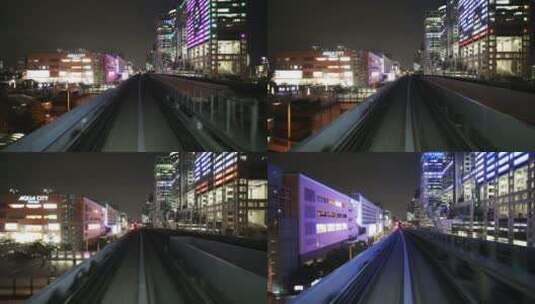 东京单轨电车pov拍摄高清在线视频素材下载