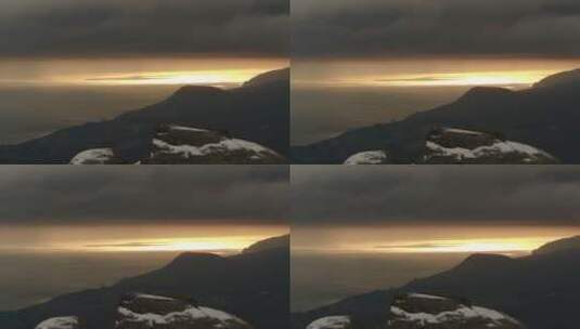 日落时分的深灰色云高清在线视频素材下载