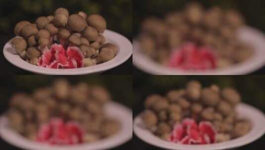 海鲜菇蟹味菇蘑菇高清在线视频素材下载