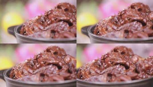 砂锅牛肉炖肉酱高清在线视频素材下载