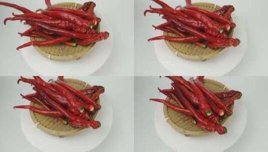 红辣椒厨房烹饪调味食材4k旋转展示高清在线视频素材下载