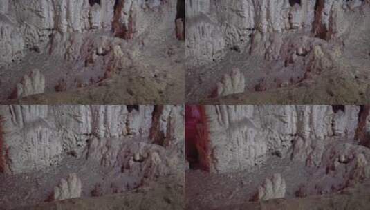 溶洞钟乳石地貌模型高清在线视频素材下载