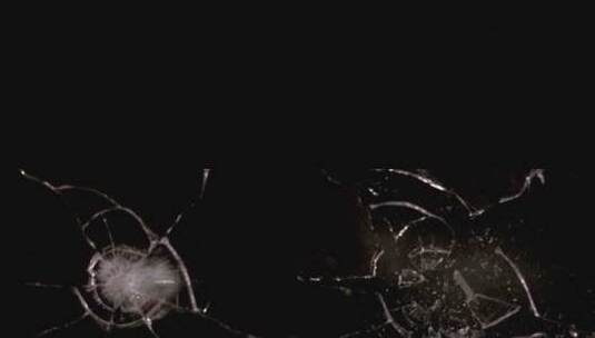 击打玻璃破碎飞溅 (2)高清在线视频素材下载