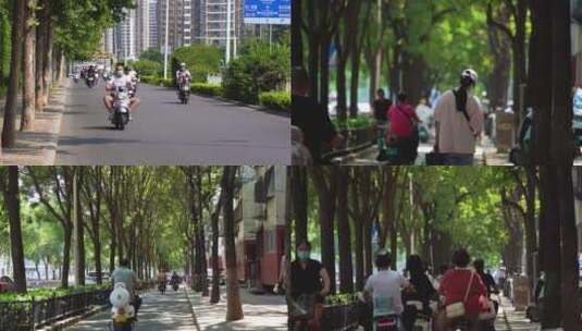 郑州城市街景行人高清在线视频素材下载