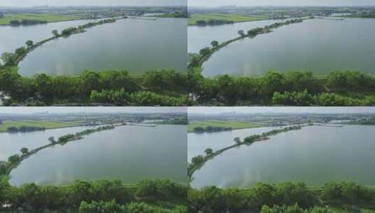 河流湖景乡村农田高清在线视频素材下载