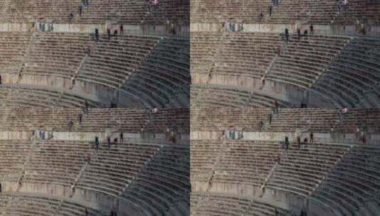 约旦安曼罗马剧院延时摄影高清在线视频素材下载