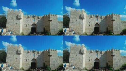 耶路撒冷城门高清在线视频素材下载