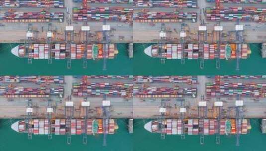 繁忙的港口 繁忙的码头高清在线视频素材下载