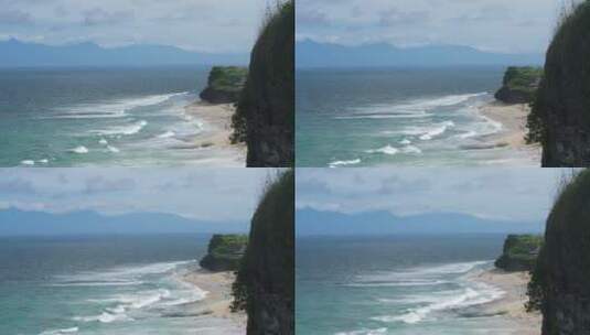 海浪拍打着海岸    高清在线视频素材下载