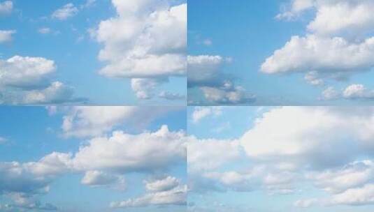 天空云延时云朵飘动蓝天白云晴转多云天气象高清在线视频素材下载