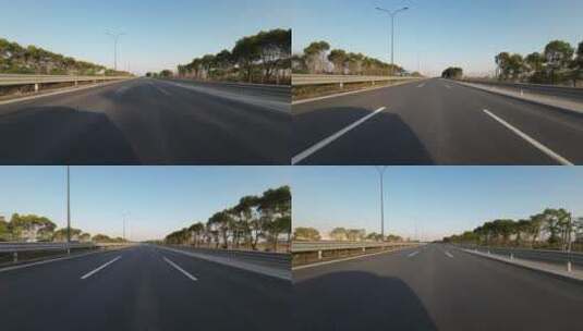 汽车在高速公路上行驶第一视角高清在线视频素材下载