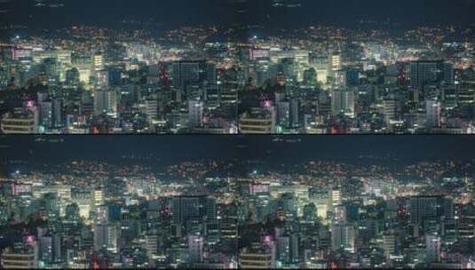 首尔城市夜晚景观高清在线视频素材下载