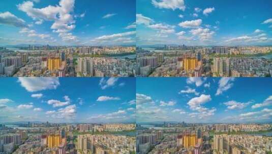 惠州江北 麦地蓝天白云大景延时-4K-420-60P高清在线视频素材下载