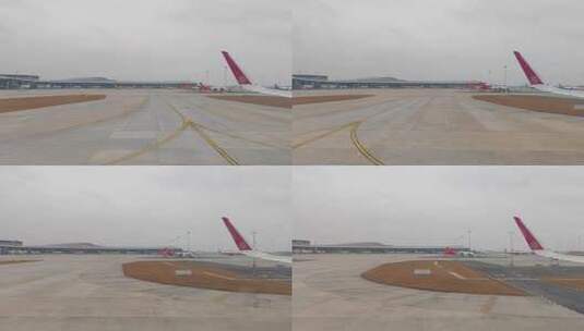 成都天府国际机机场准备出发的航空公司航班高清在线视频素材下载