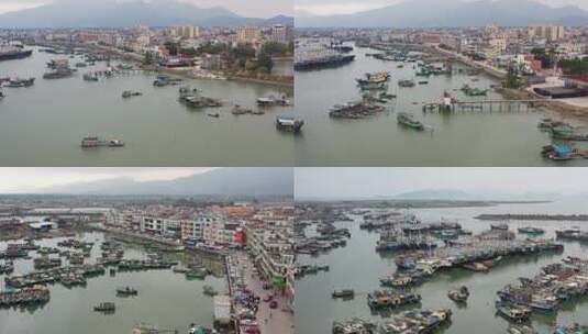 广东阳西县溪头渔港高清在线视频素材下载