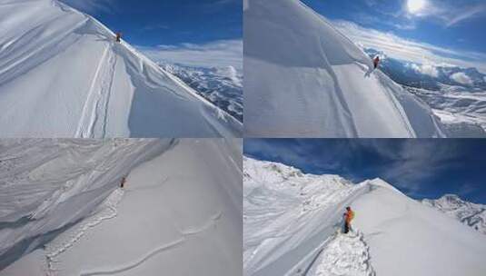 登顶雪山高清在线视频素材下载