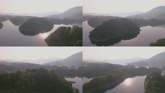 4k航拍浙江杭州千岛湖高清在线视频素材下载