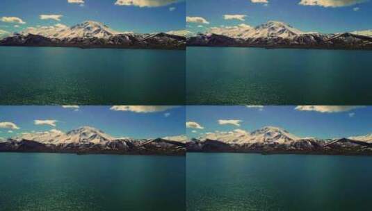 湖泊和雪山景观高清在线视频素材下载