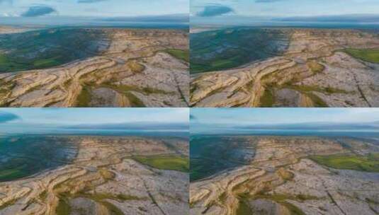 爱尔兰布伦国家公园鸟瞰图。高清在线视频素材下载