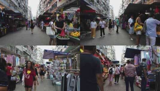 香港庙街地摊高清在线视频素材下载