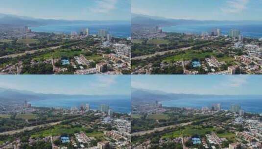 从空中看城市景观高清在线视频素材下载