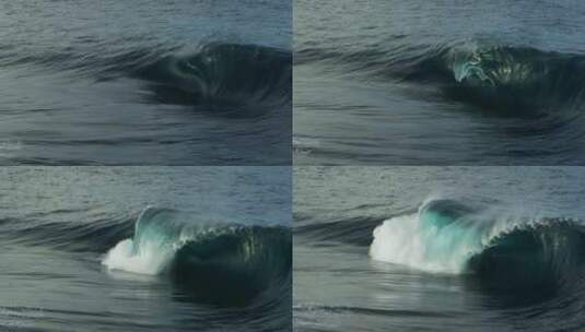 波涛汹涌的海浪浪花翻滚升格慢镜头乘风破浪高清在线视频素材下载