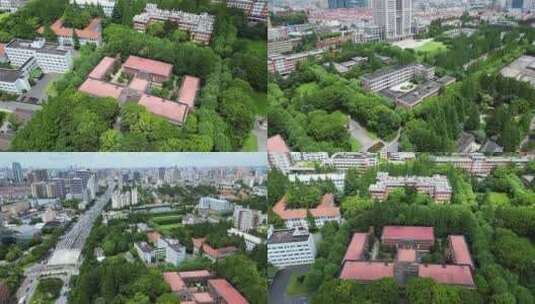 上海复旦大学邯郸校区航拍高清在线视频素材下载