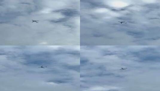 天空中的飞机高清在线视频素材下载